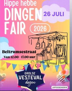 Aanstaande zondag is het weer zover (ben de tel kwijt hoe vaak ik daar al gestaan heb 😉)... de @hippehebbedingenfair in Groenlo.

Van 12.00 tot 17.00 uur vind je leuke kraampjes in de Beltrumsestraat.

Net als vorig jaar samen met de Grolse Vestevaldagen, dus er is van alles te doen in Groenlo centrum